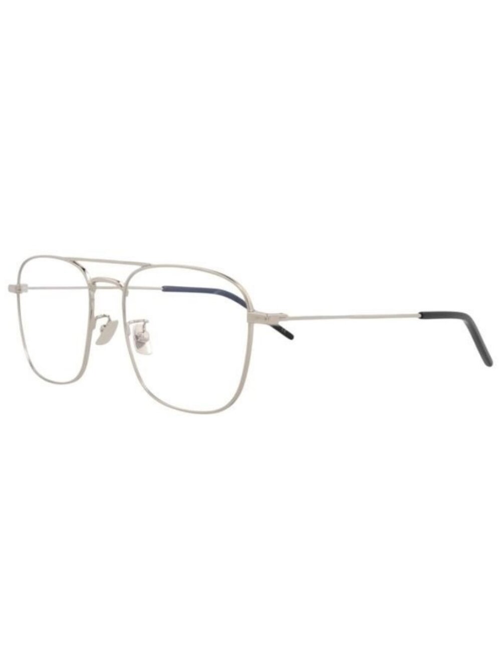 New Saint Laurent Unisex Aviator Silver Silver Transparent Fashion Designer Eyeg